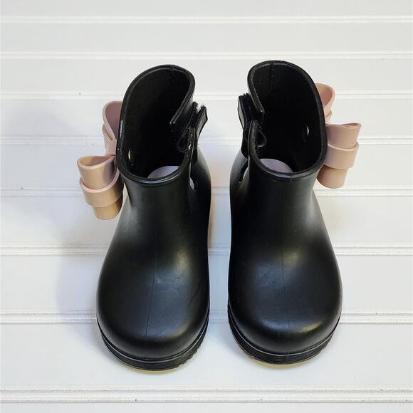 Mini Melissa Toddler Black Bow Rain Boots - Picture 3 of 11